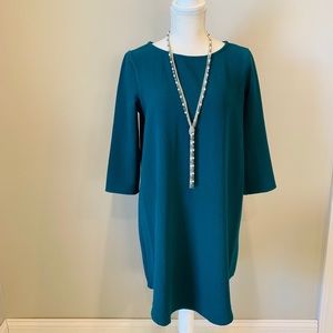 Winter green cocktail dress